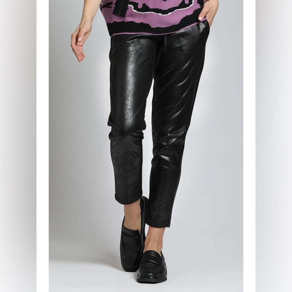 Faux Leather Joggers
